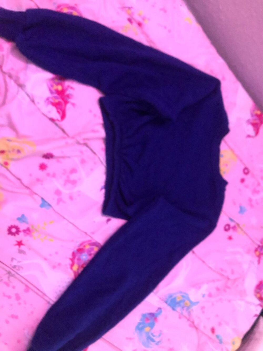 Xs, Long sleeve Navy Blue Crop top